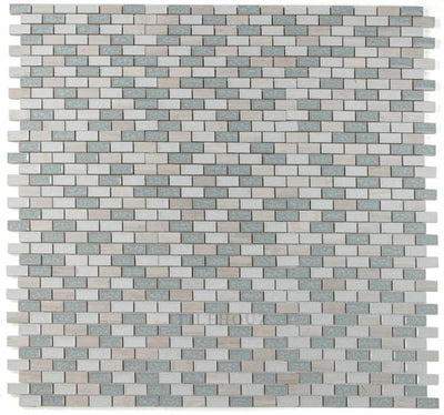 Swiss Blue Brick 11.75 X Crackle Glass