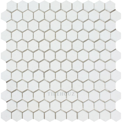 Thassos White Marble 1 X Hexagon Mosaic Tile Polished&honed Tiles