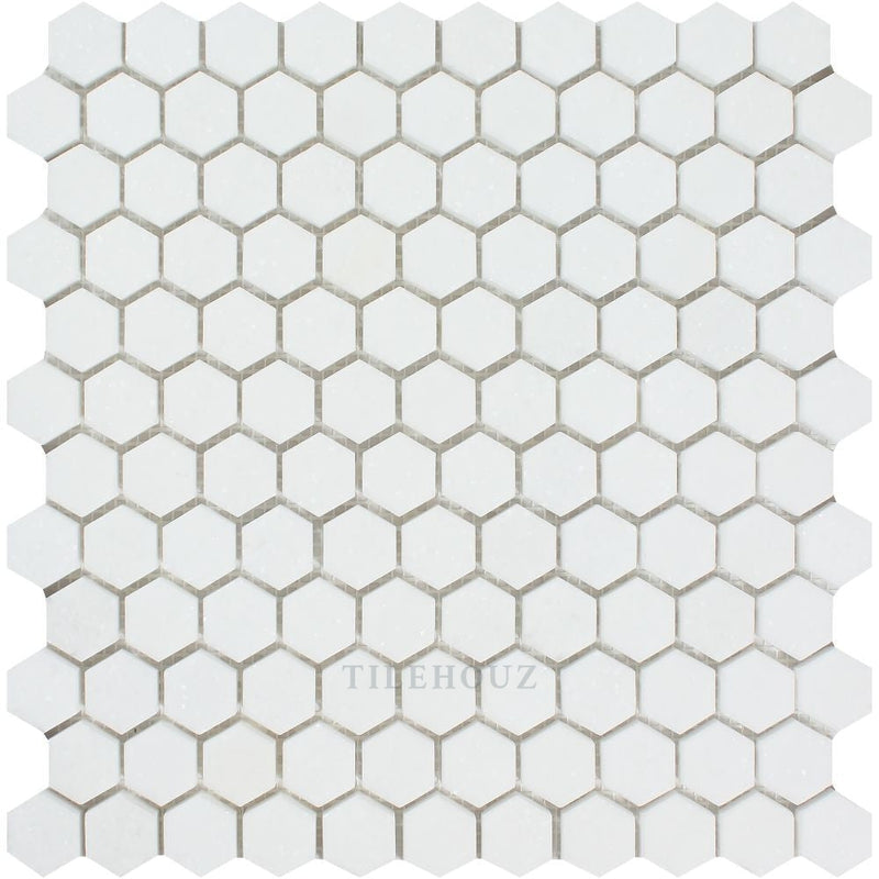 Thassos White Marble 1 X Hexagon Mosaic Tile Polished&honed Tiles