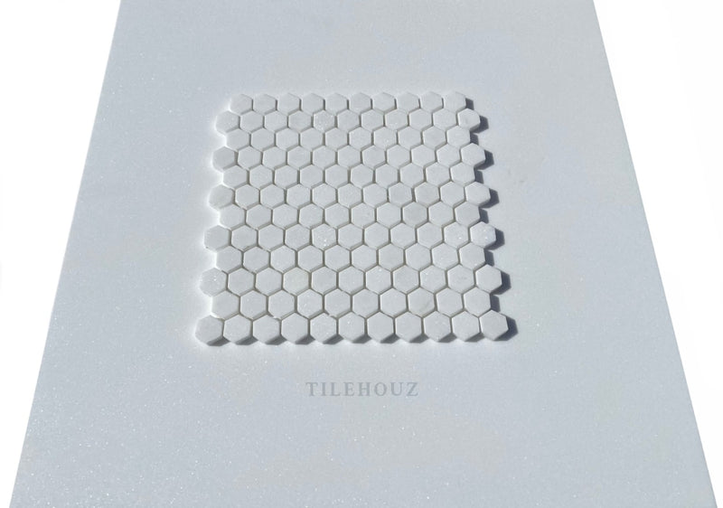 Thassos White Marble 1 X Hexagon Mosaic Tile Polished&Honed Wall & Ceiling