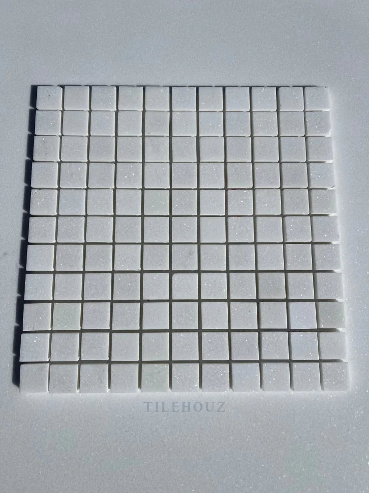 Thassos White Marble 1X1 Mosaic Tile Polished&Honed (A1)