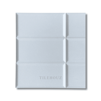 Thassos White Marble 3X6 Deep Beveled Tile Polished&Honed