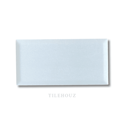 Thassos White Marble 3X6 Deep Beveled Tile Polished&Honed