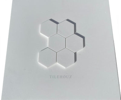 Thassos White Marble 4 Hexagon Mosaic Honed