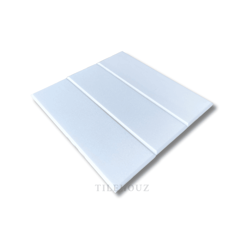 Thassos White Marble 4X12 Deep Beveled Tile Polished&Honed