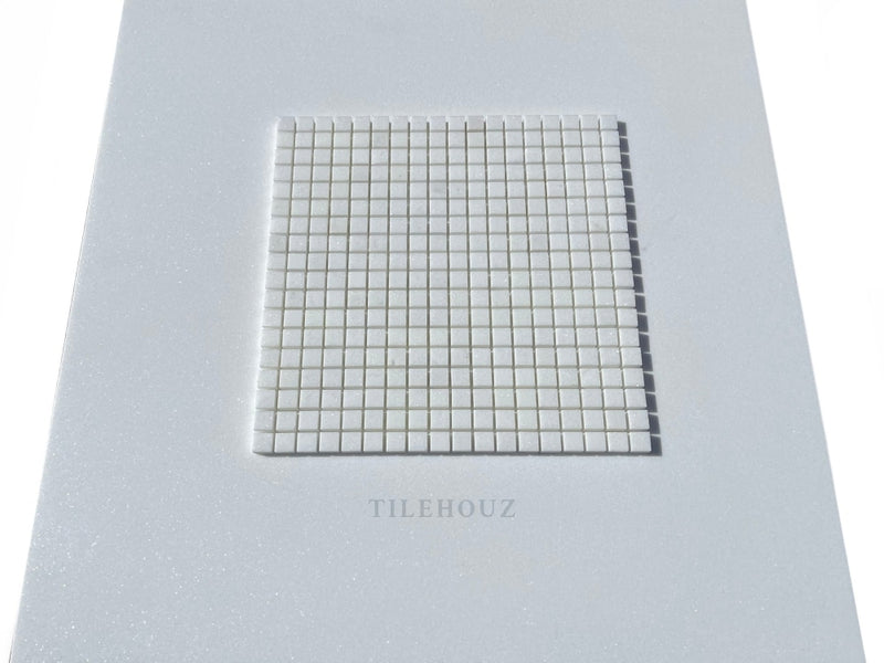 Thassos White Marble 5/8 X Mosaic Tile Polished&Honed Wall & Ceiling