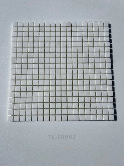 Thassos White Marble 5/8 X Mosaic Tile Polished&Honed (A1)