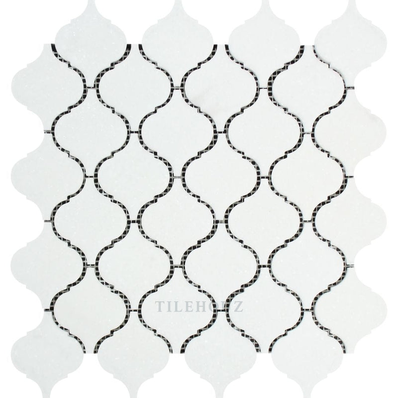 Thassos White Marble Arabesque/lantern Mosaic Tile Polished&honed Tiles