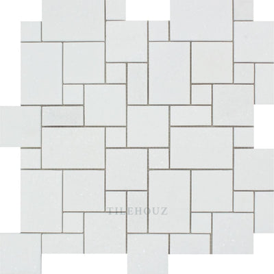 Thassos White Marble Mini Versailles Pattern Mosaic Tile Polished&honed Tiles