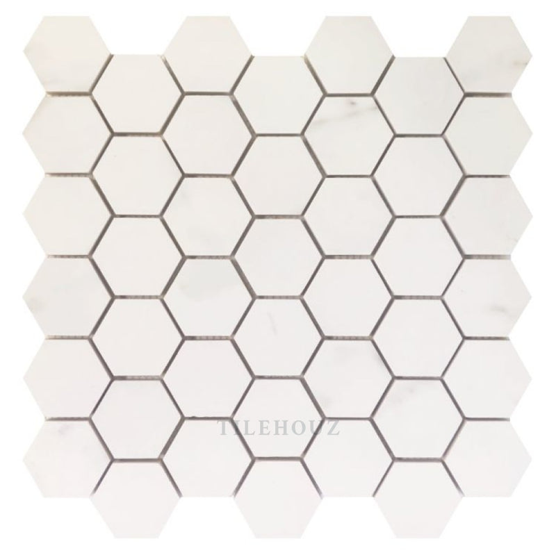 Trilogy Calacatta White Soft 2 X Hexagon 12 Porcelain Mosaics