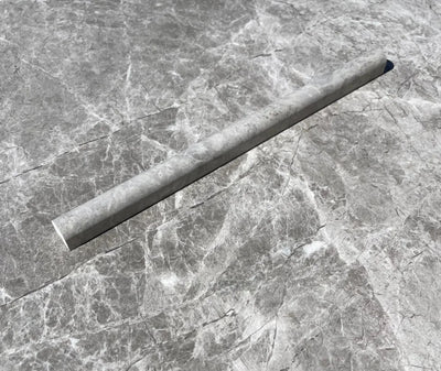 Tundra Gray Marble 3/4X12 Bullnose Liner Polished&Honed