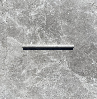 Tundra Gray Marble 3/4X12 Bullnose Liner Polished&Honed