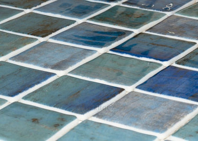 Vanguard Penta Forest Blue 12.25 X Glass Mosaic Tile