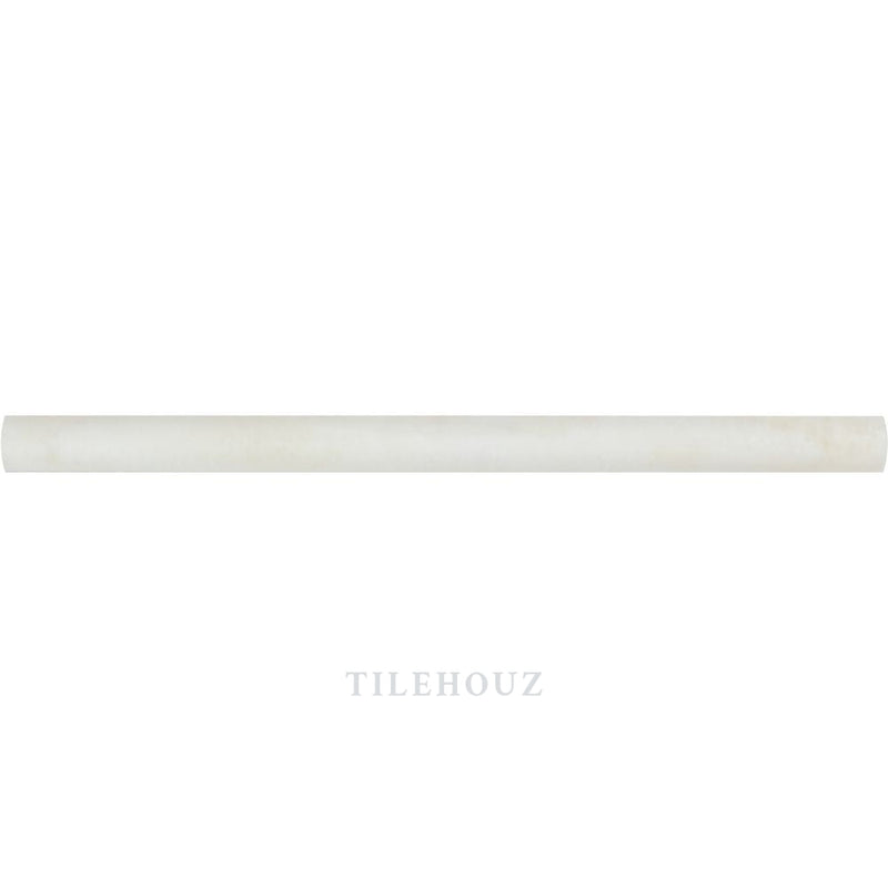 3/4 X 12 Polished White Onyx Bullnose Liner Mosaic Tiles