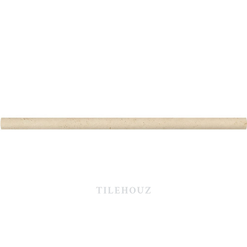 1/2 X 12 Honed Ivory Travertine Pencil Liner Mosaic Tiles