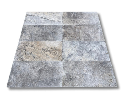 8 X 16 Tumbled Silver Travertine