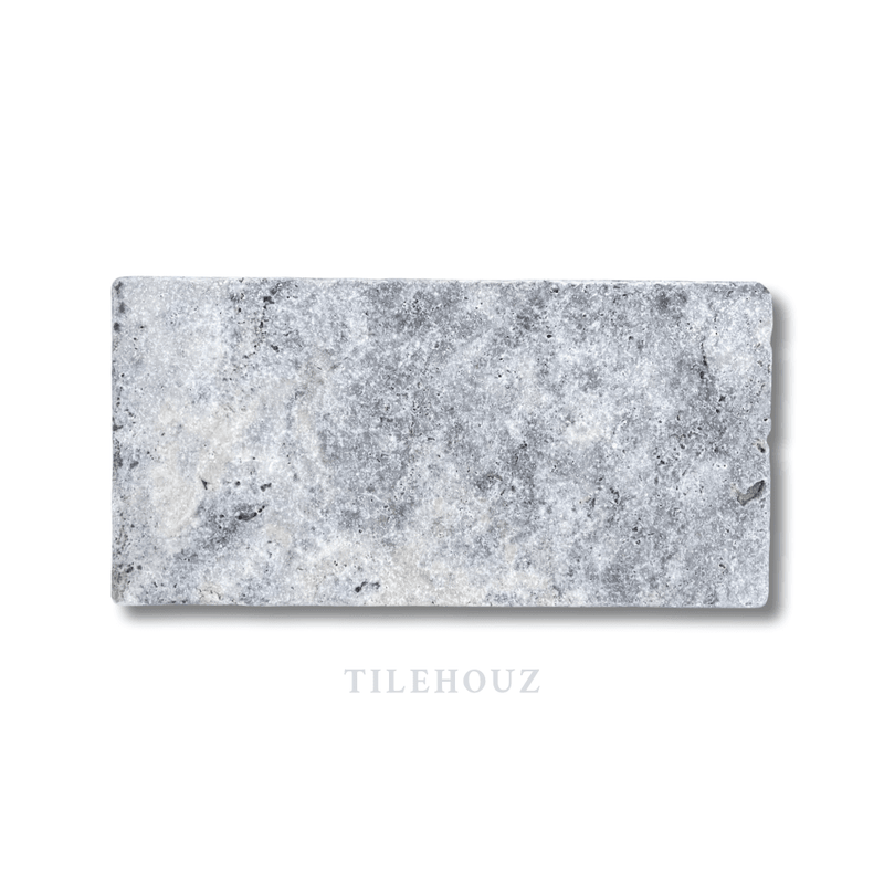 8 X 16 Tumbled Silver Travertine