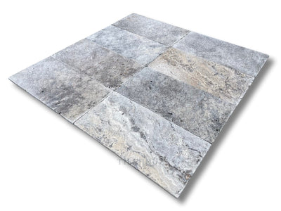 8 X 16 Tumbled Silver Travertine