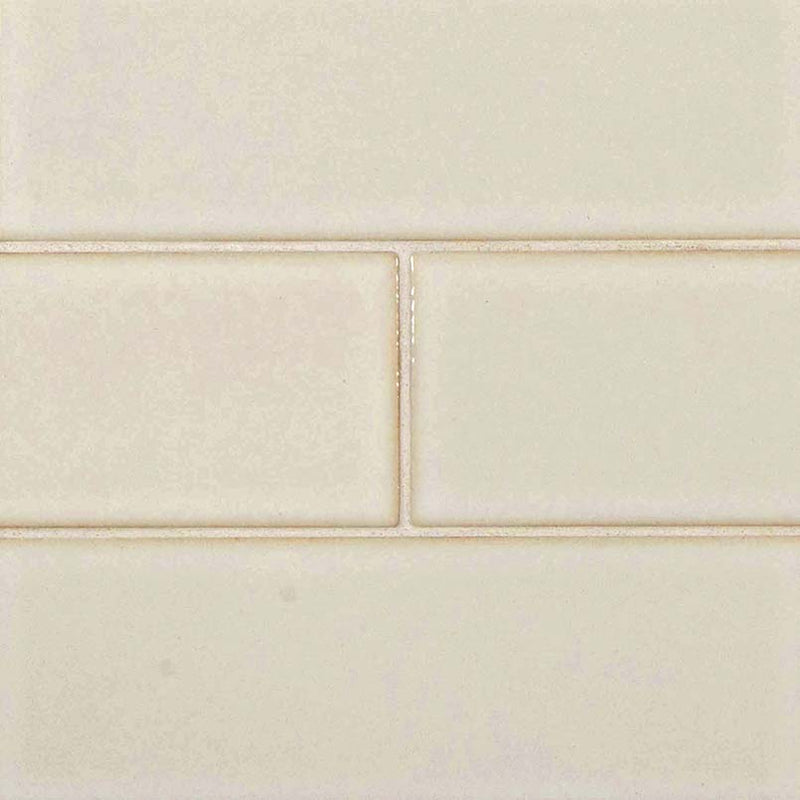 Antique White Glazed Handcrafted 4x12 Ceramic Tile