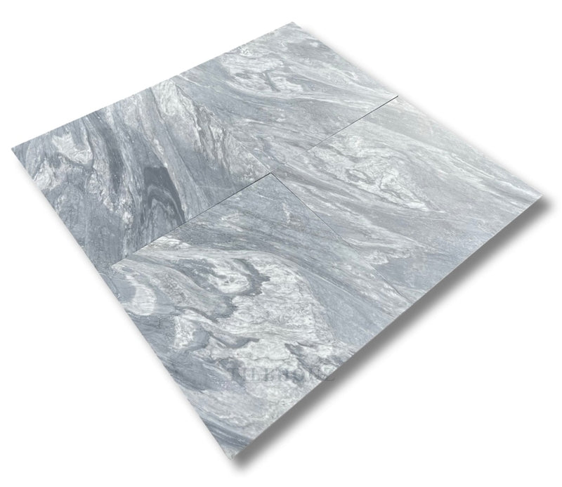 Bardiglio Nuvolato Italian Marble 24X24 Tile Polished&Honed Wall & Ceiling