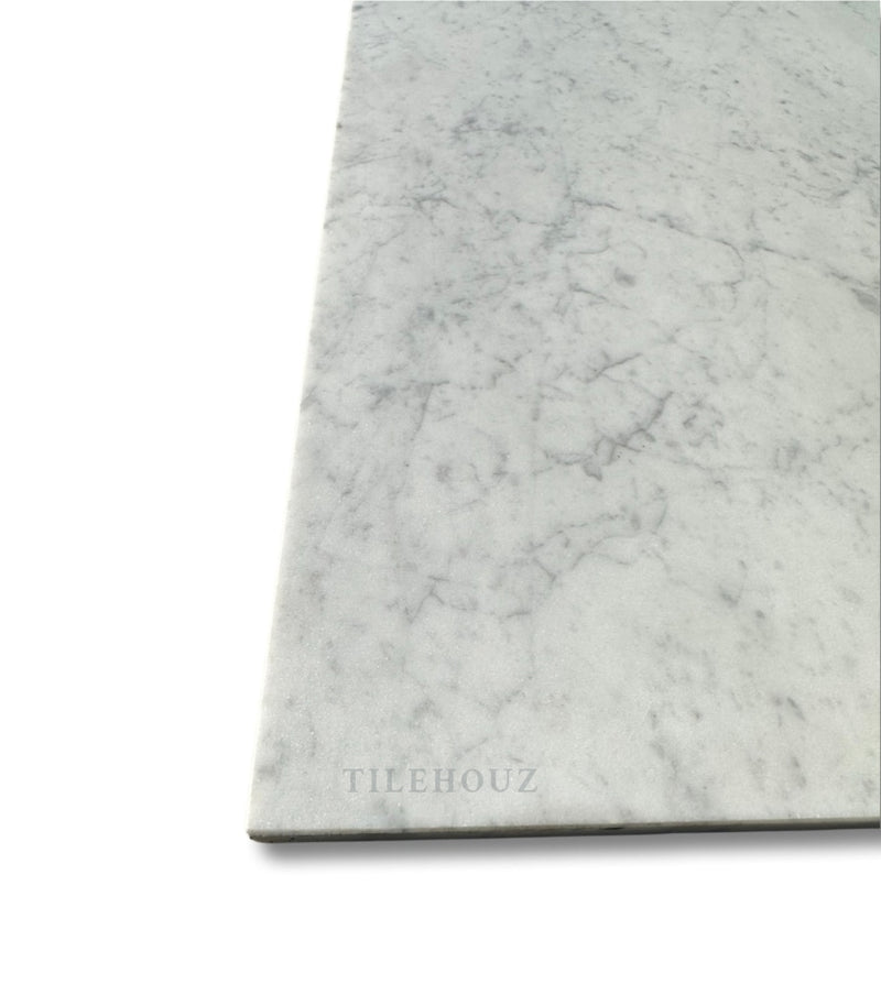 Carrara White Marble 24X24 Tile Polished&Honed