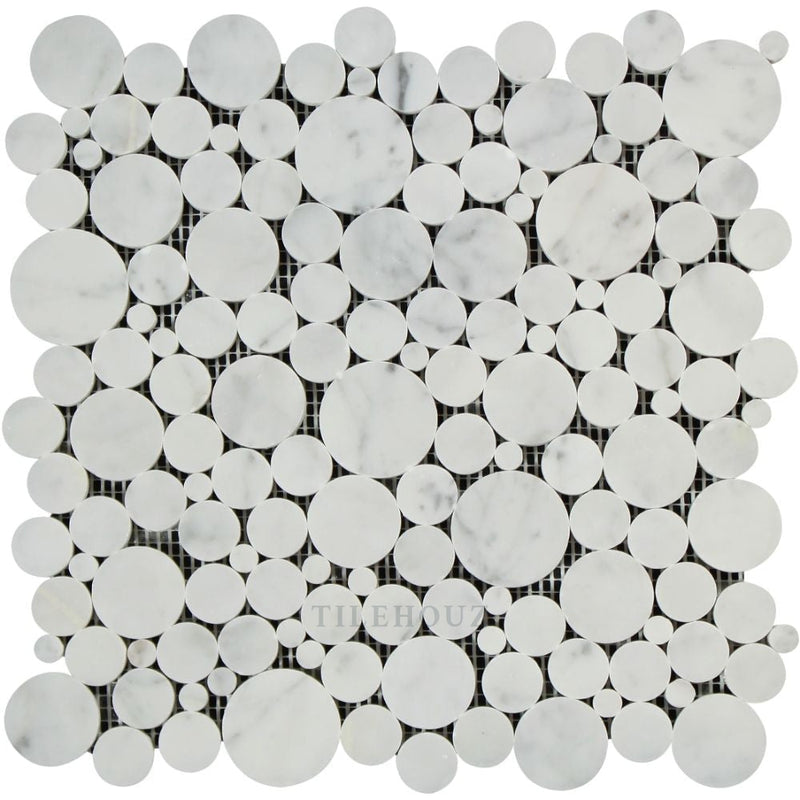 Carrara White Marble Bubbles Mosaic Tile Polished&honed Tiles