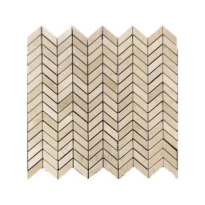 Crema Marfil Marble Mini Chevron Mosaic Polished/honed