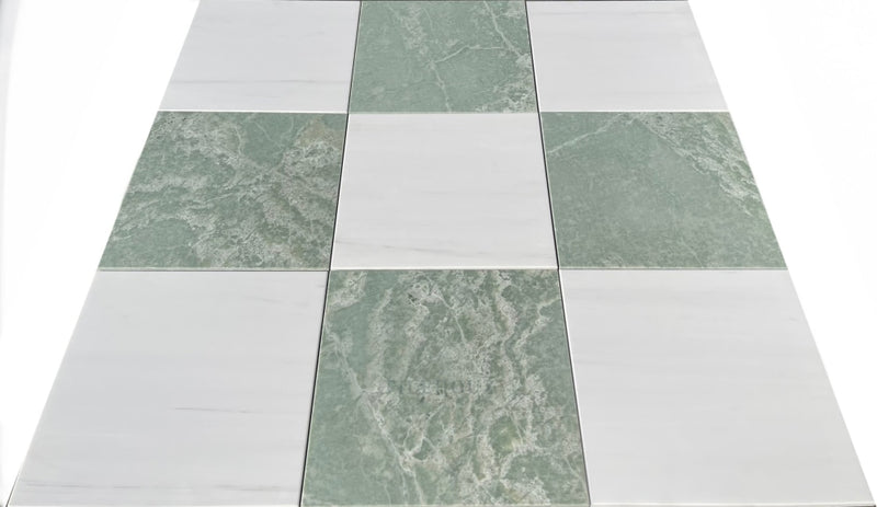 Ming Green Marble 12X12 Tile Polished&Honed