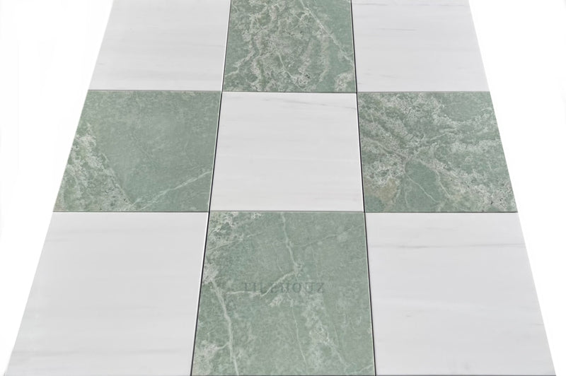 Ming Green Marble 12X12 Tile Polished&Honed