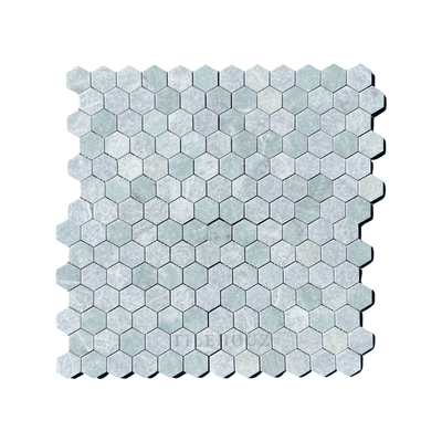 Ming Green Marble 2 Hexagon Mosaic Polished