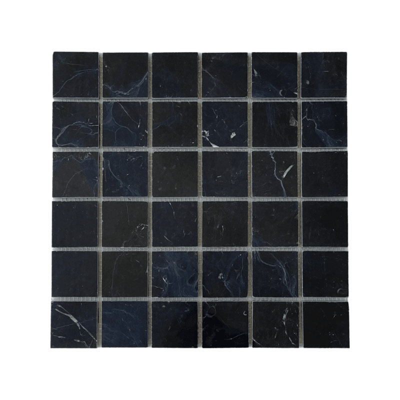 Nero Marquina 2X2 Square Mosaic Polished/honed