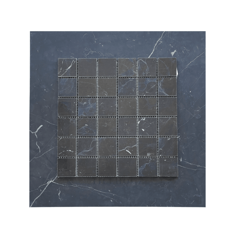 Nero Marquina 2X2 Square Mosaic Polished/honed