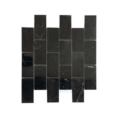 Nero Marquina 2X4 Brick Mosaic Polished/honed