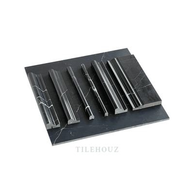 Nero Marquina 3/4 Bullnose Liner Polished/honed