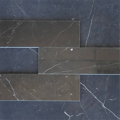 Nero Marquina 4X12 Tile Polished/honed