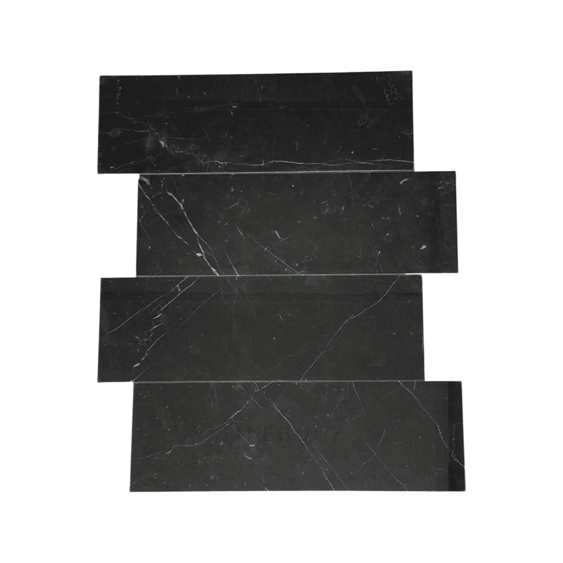 Nero Marquina 4X12 Tile Polished/honed