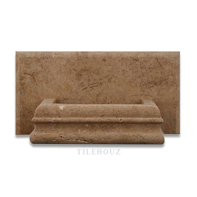 Noce Travertine Soap Holder - Honed Mosaic Tiles