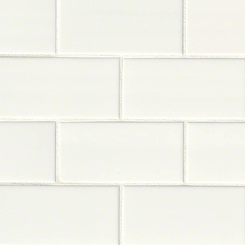 WHITE CERAMIC SUBWAY TILE 3X6