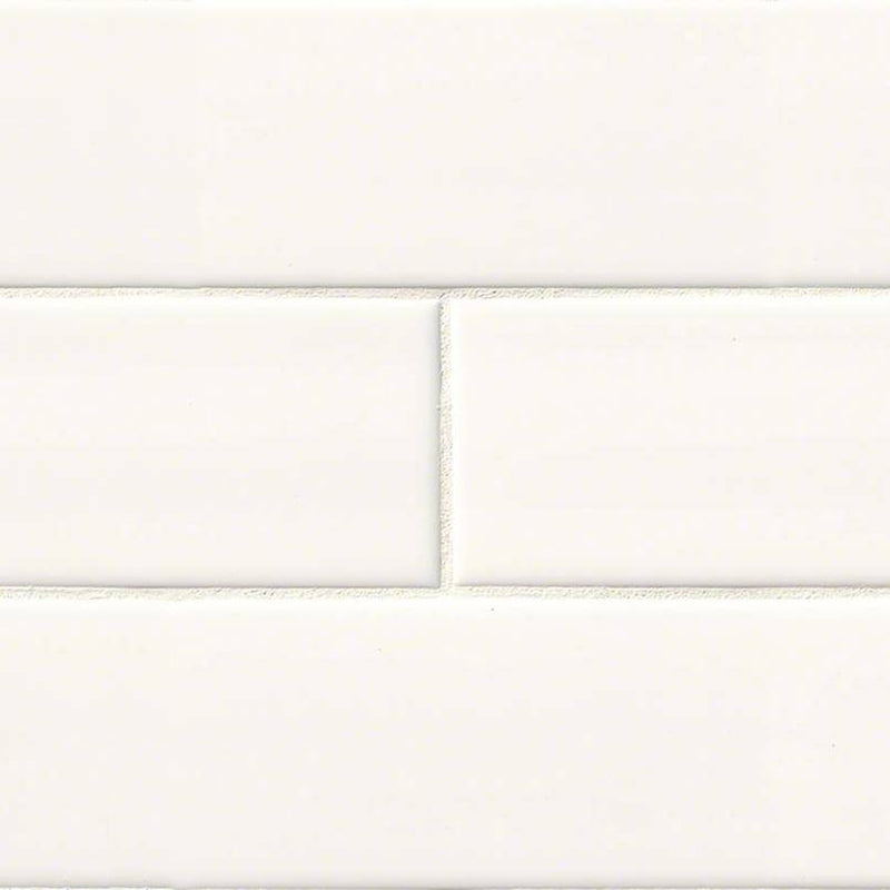 WHITE SUBWAY TILE 4X16